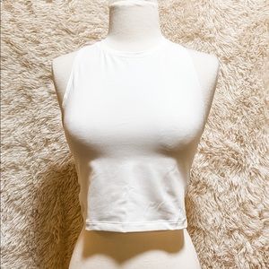 White Athleta crop top